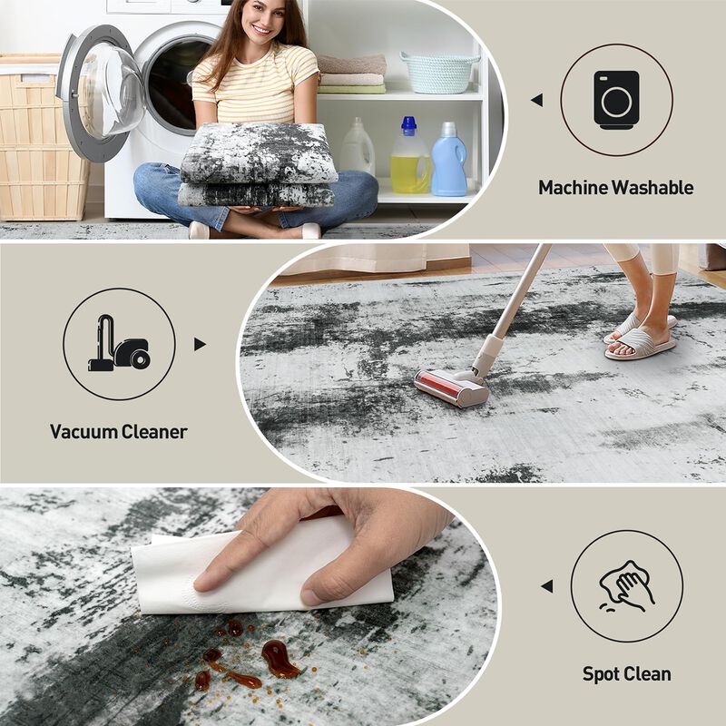 Alfombra Gent Drizz 244 &times; 152 cm Lavable Con Di... image number null
