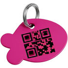 Placa Mascota Qriosa Pez Fushia