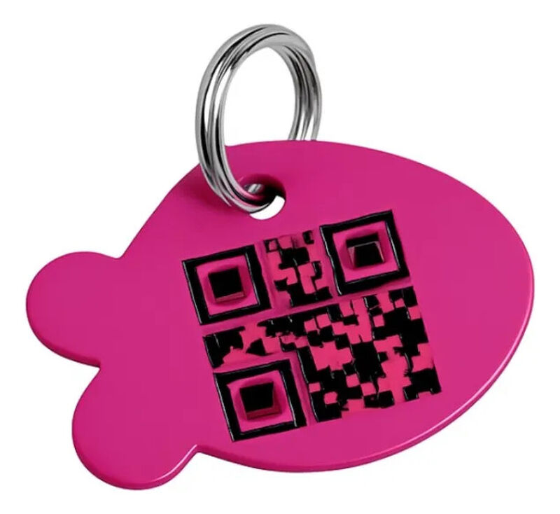 Placa Mascota Qriosa Pez Fushia image number null