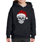 Sudadera Con Capucha Word Art Para Ni&ntilde;a - Calavera de Santa - Negro