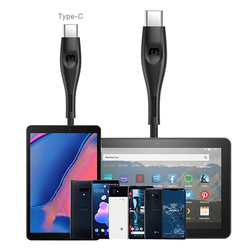 Cable Datos Mybat Usb-c A Usb-c 1.8m 60w Univer... image number null