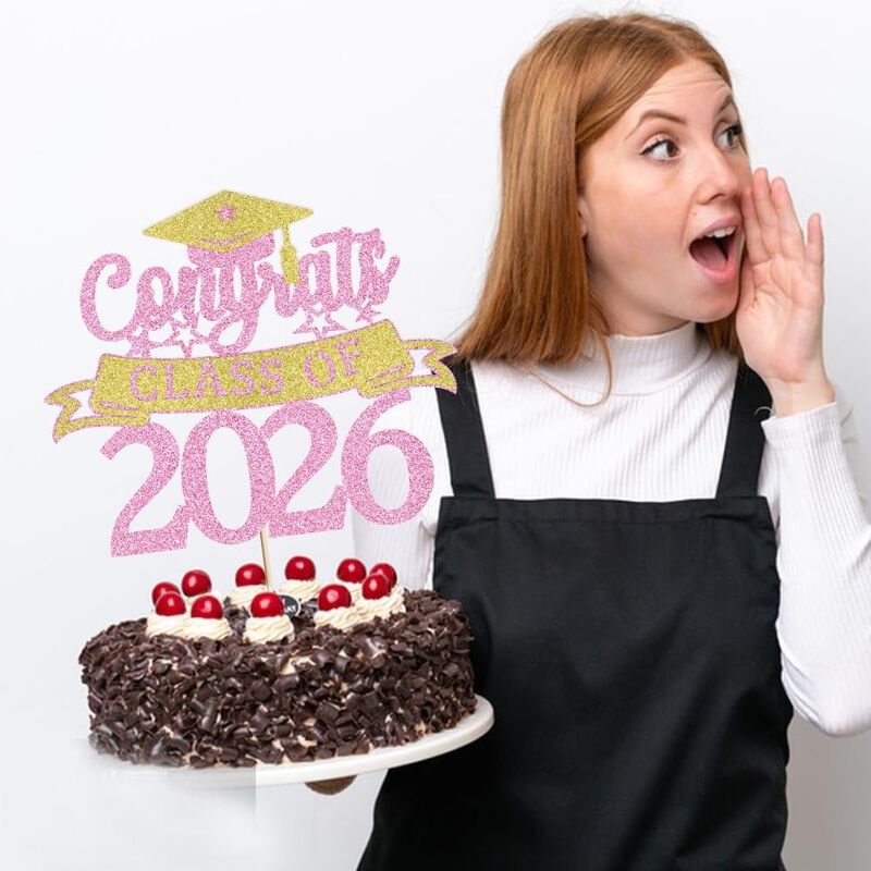 Adorno Para Pastel Crseniny Clase De 2026 Brill... image number null