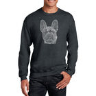 Sudadera De Cuello Redondo Word Art Para Hombre - Bulldog Franc&eacute;s - Gris