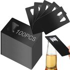 Nuogo 100 Piezas Abridores De Botellas En Forma De Tarjeta De Cr&eacute;dito De Acero Inoxidable