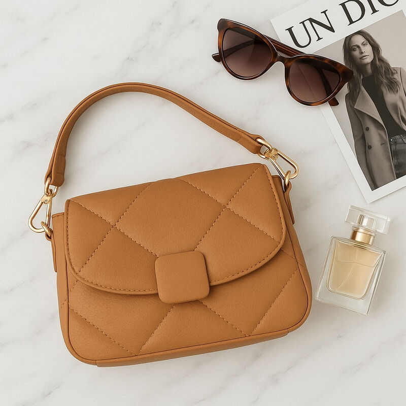 Bandolera Marr&oacute;n Cuero PU image number null