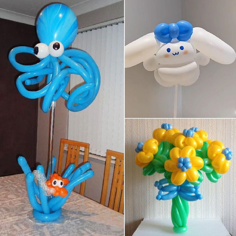 Globos Kelfuoya 100 Uds Azul Claro De L&aacute;tex Par... image number null