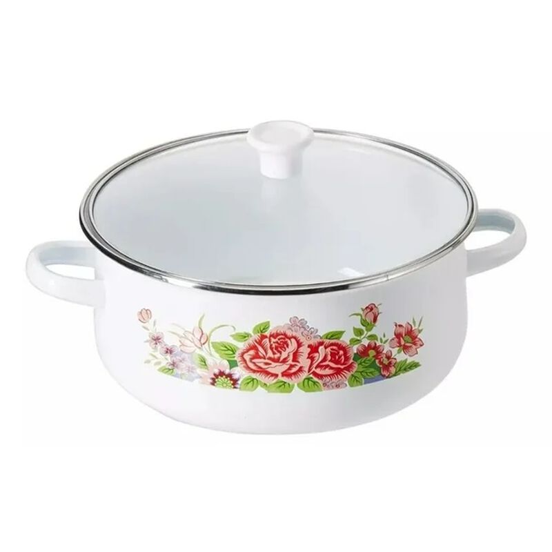 Hot Spot Set de 5 Ollas Peltre con tapa de cris... image number null