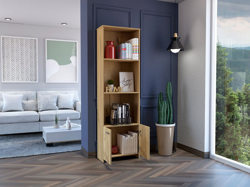 Librero Mil&aacute;n Caf&eacute; Claro Virtual Muebles image number null