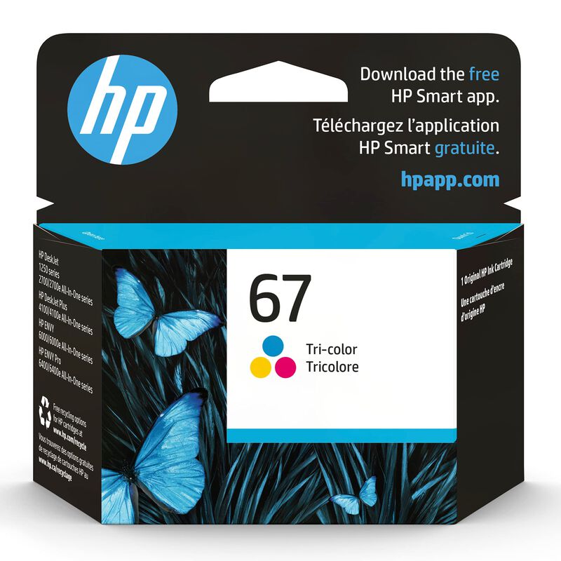 Cartucho De Tinta Hp 67 Tricolor 3ym55an Para D... image number null