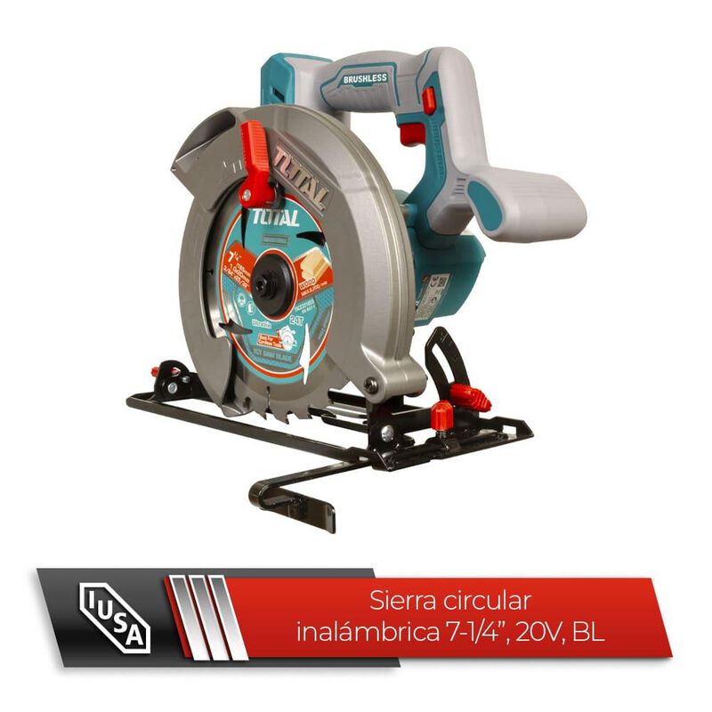 Sierra circular 7-1/4&rdquo; 20 V sin carbones TOTAL image number null