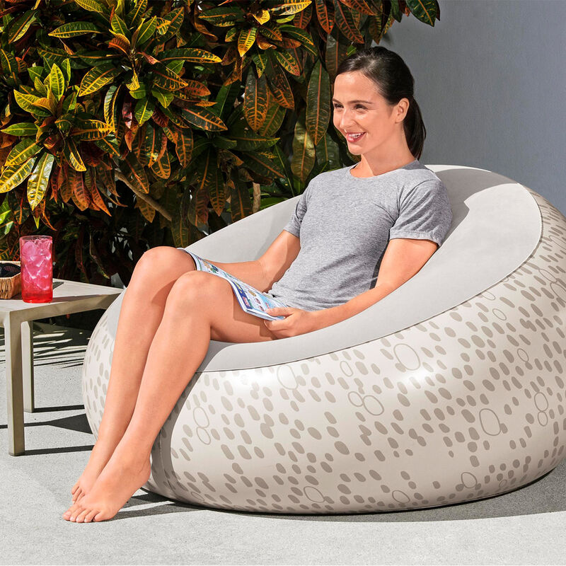 Sill&oacute;n Inflable 3 Colores Azul/Rojo/Caf&eacute; 1.12m ... image number null