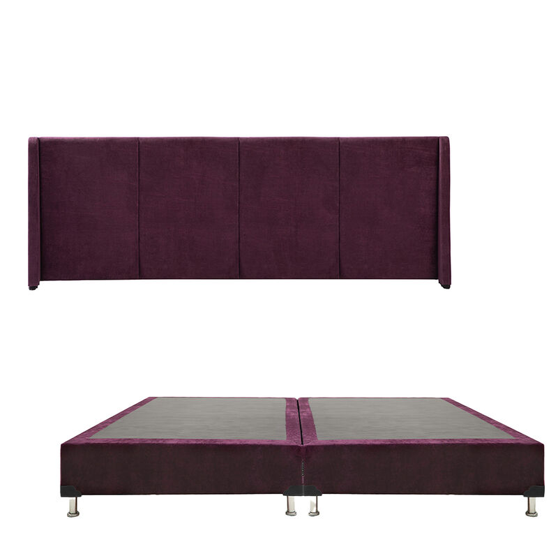 Cabecera King Size Dicasa Milan Con Box Morado image number null