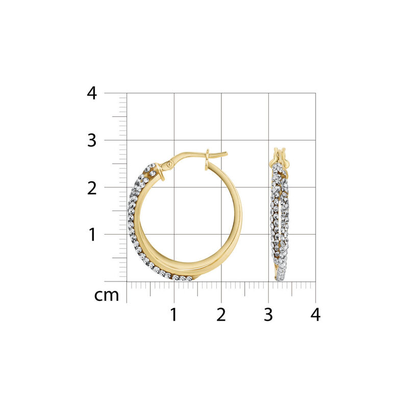 Arracadas 2Begold Amarillo Con Zirconias (20Mm ... image number null