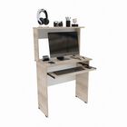 Escritorio para Computadora Sax, Estaci&oacute;n de Trabajo Compacta, con Porta Teclado y Pasacables, Gris