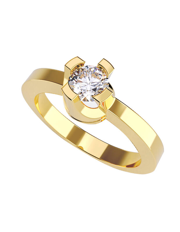 Anillo de Compromiso de 14K con Diamante de Lab... image number null