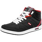 Newk Tenis urbano para hombre negro gris rojo