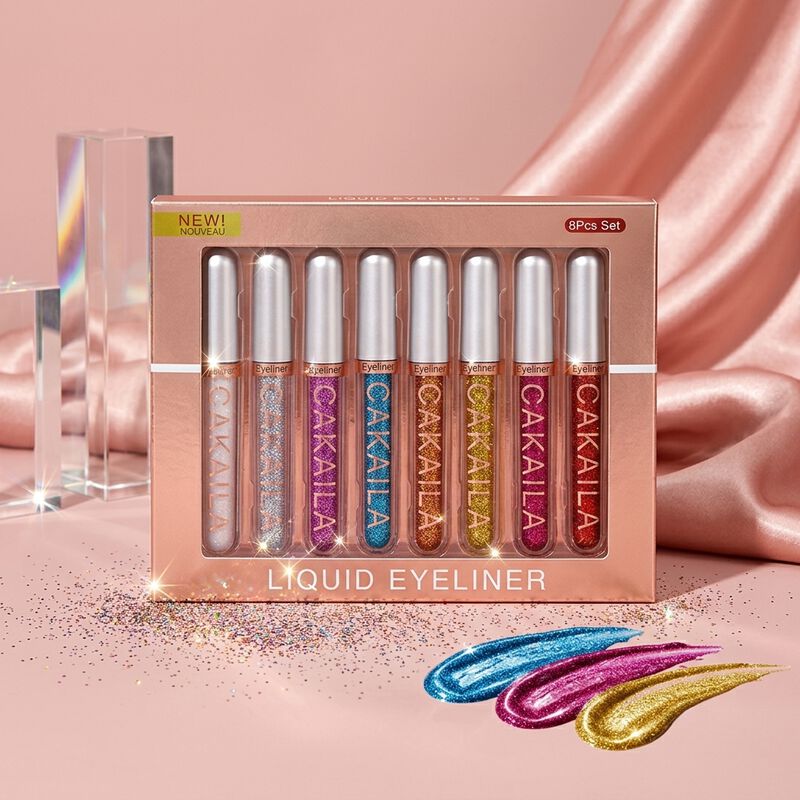 L&aacute;piz Delineador de Ojos L&iacute;quido de 8pcs con Le... image number null