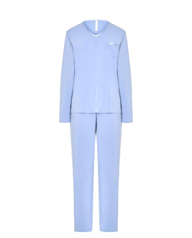 Pijama de Modal con Raso Acero image number null