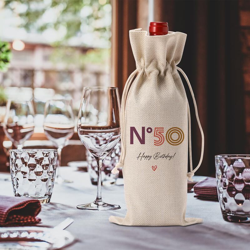 Bolsa De Vino Fbcczey 14 cm X 33 cm De Yute &ndash; C... image number null