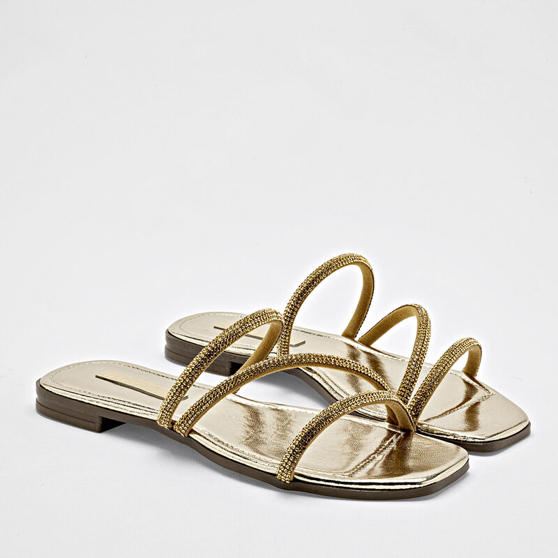 Moramora Sandalia para mujer dorado image number null