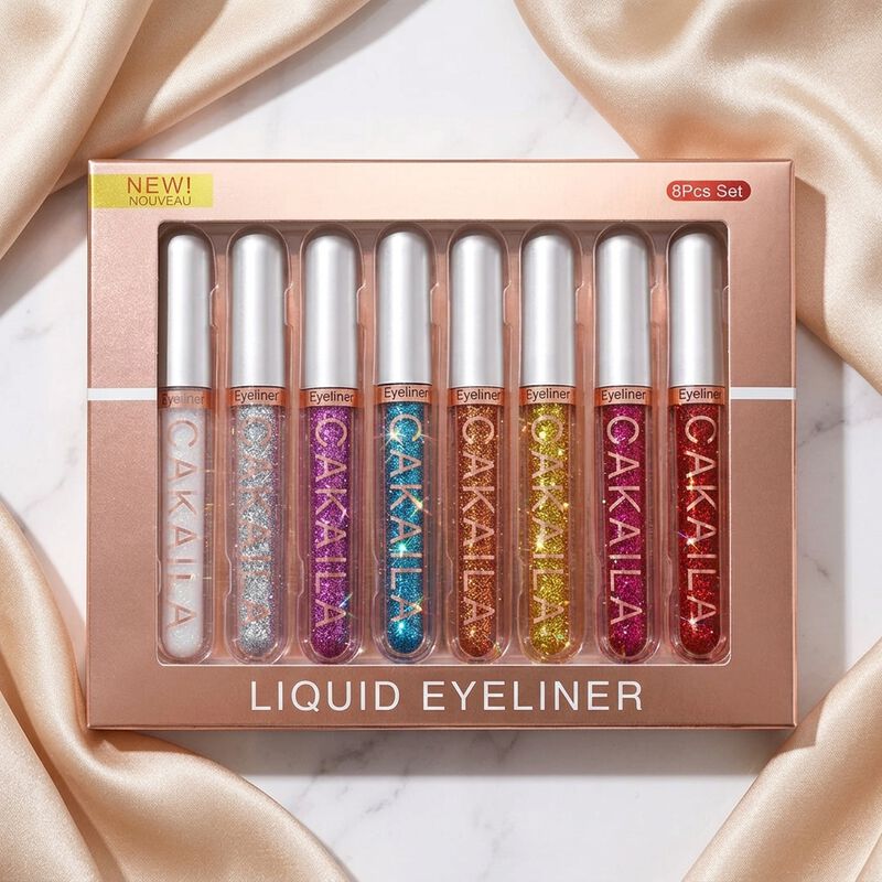 L&aacute;piz Delineador de Ojos L&iacute;quido de 8pcs con Le... image number null