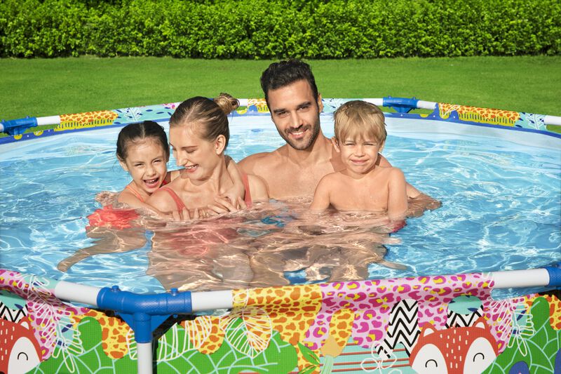 &nbsp;Alberca con estructura redonda 2.74x.66cm anim... image number null