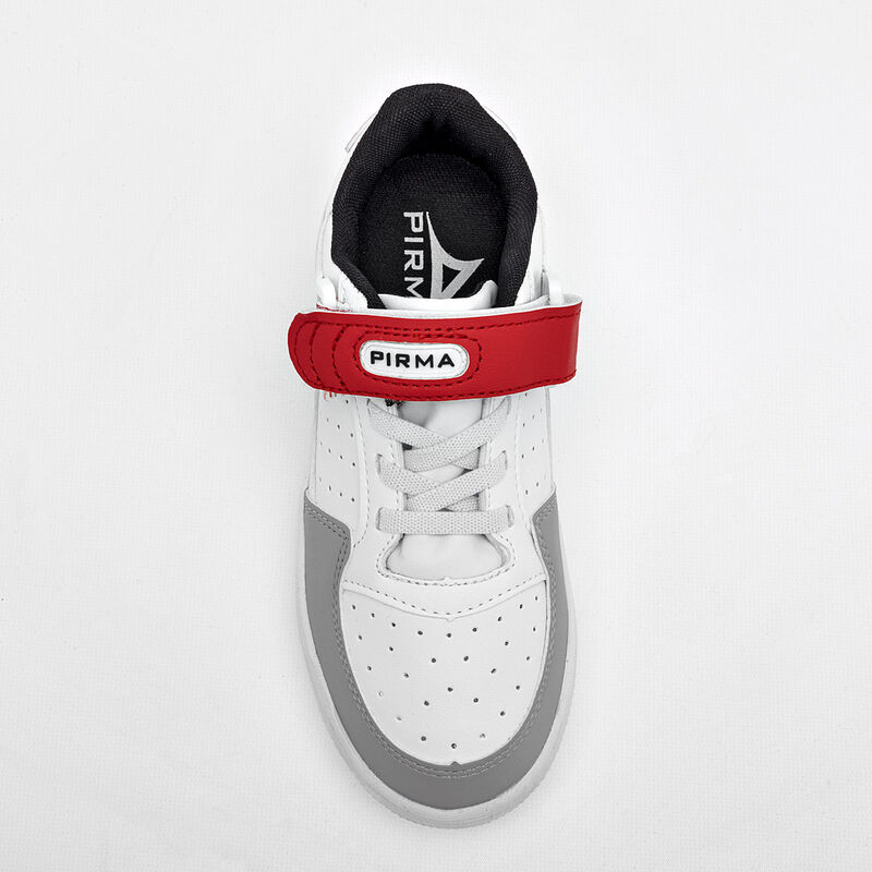 Pirma Tenis urbano para ni&ntilde;o blanco gris rojo image number null