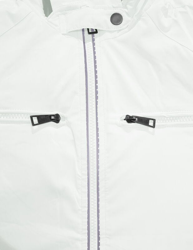 Chamarra Boomber Mujer Cuello Redondo Con Gorro image number null