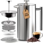 Cafetera Francesa Utopia Kitchen De 1 Litro Con 2 Filtros