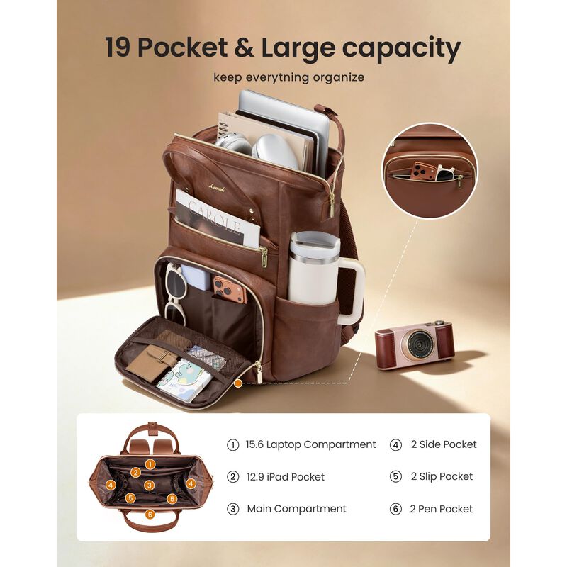 Mochila Lovevook 18" Resistente Al Agua con Pue... image number null