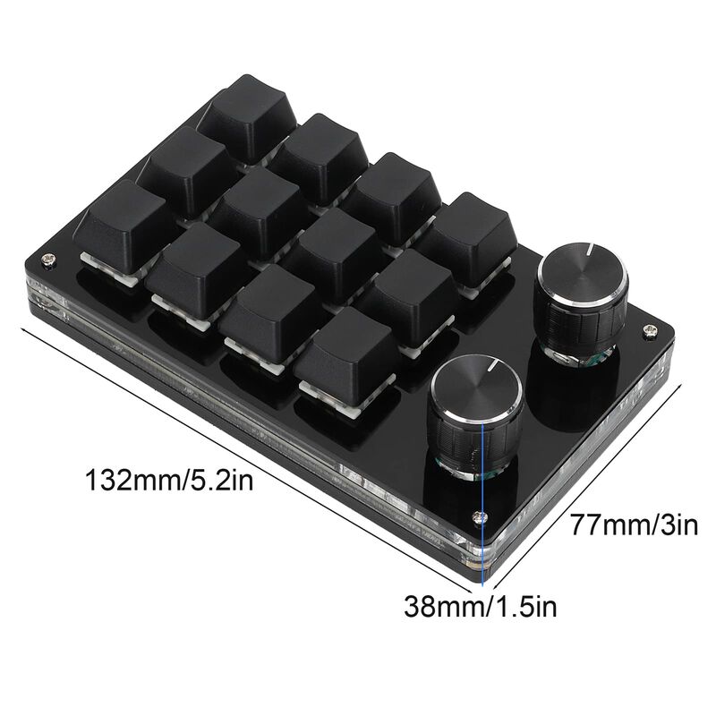 Teclado Ejoyous De 12 Teclas Macro Programables... image number null