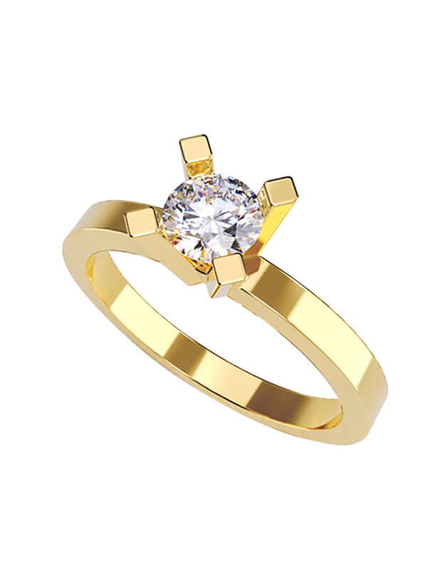 Anillo de Compromiso de 14K con Diamante de Lab... image number null