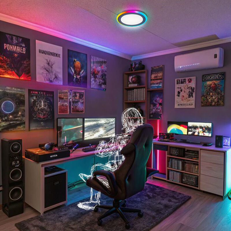 Plaf&oacute;n LED Inteligente MIL LUCES Baraka - RGB +... image number null
