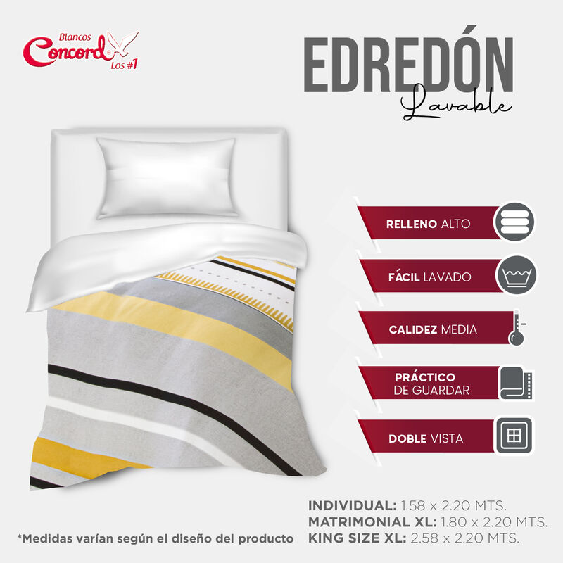 EDREDON LAVABLE AZPEN 2V C/F KS/XL image number null