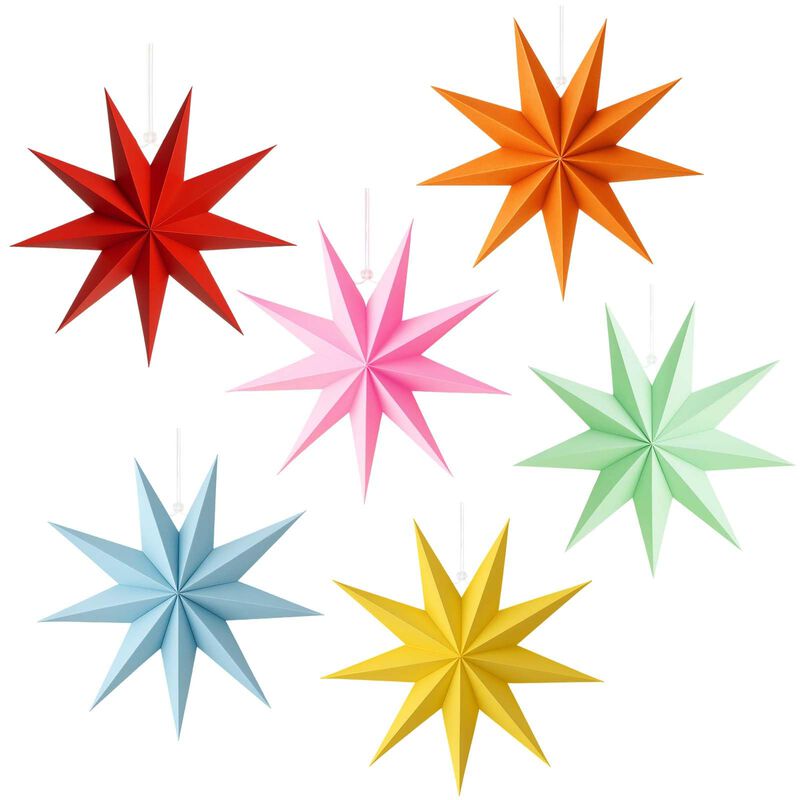 Linternas De Papel Estrella Fakindiy 30 cm Pack... image number null