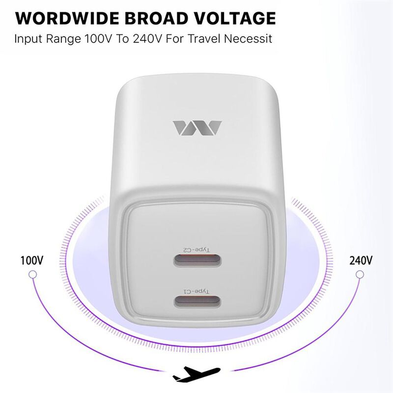 Cargador AC MYBAT Dual USB-C 35W GaN Universal ... image number null