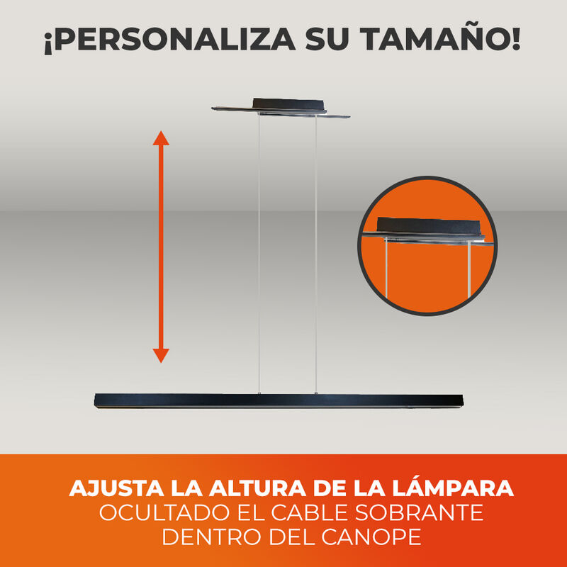 L&aacute;mpara Colgante LED 1.50 m de Altura 33 W, Luz... image number null