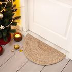Alfombra Mds Semicircular 46x91 Cm Yute Natural Reversible