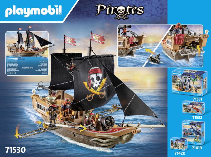 Barco Pirata Grande Toy Playmobil Pirates Con A... image number null