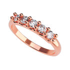 Anillo de Compromiso en Oro Rosa 14K con Circonia -  Talla:5.5/ FJ753-14R-CZ-55
