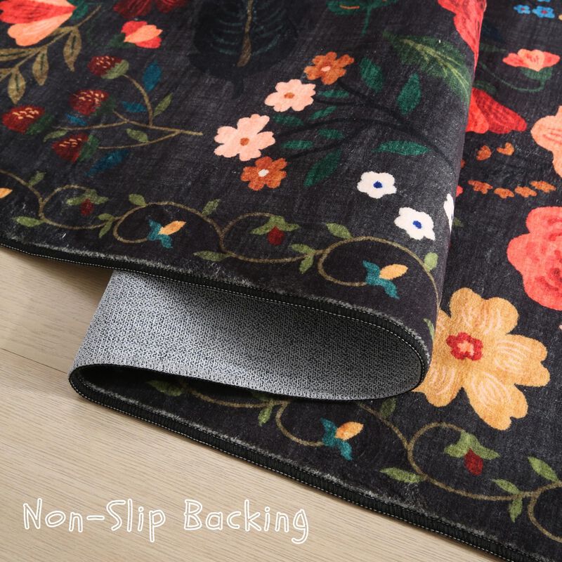 Alfombra Lavable Rugcomf 60x90 Cm Negra image number null