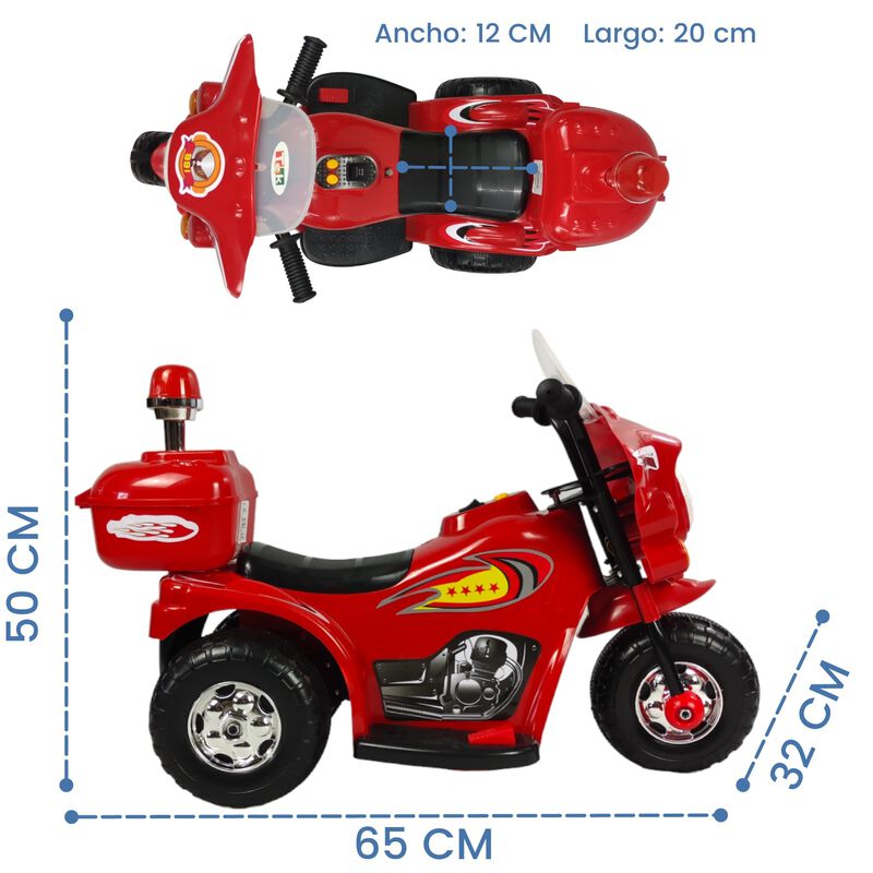 Moto El&eacute;ctrica Montable 6v Con Luces Led, Sonid... image number null