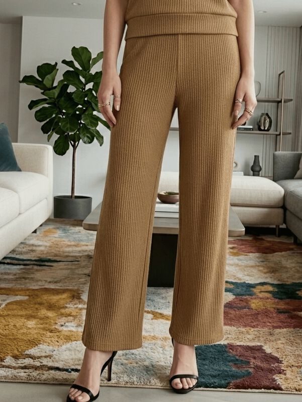 Conjunto Pantalon Y Blusa Malabis Conj-0183 Caf... image number null