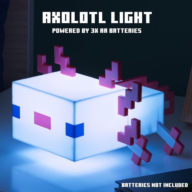 Night Light Paladone Minecraft Axolotl Con 5 Mo... image number null