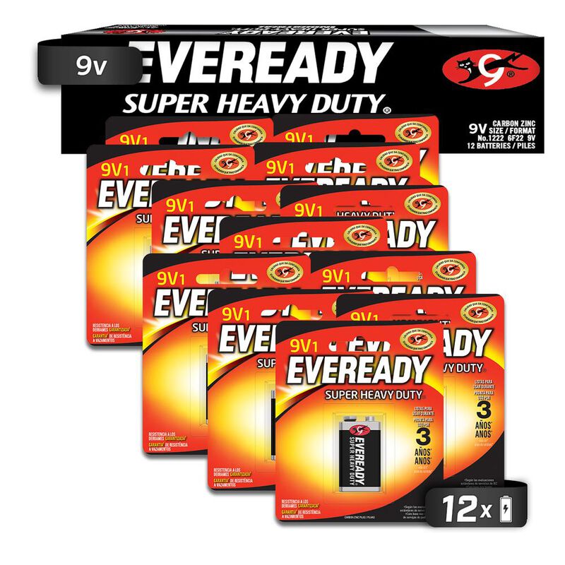 Pila Eveready Carbon Zinc 9V Blister 12 Unidade... image number null