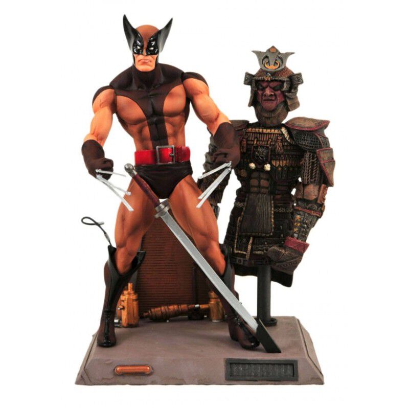 Figura Lobezno Traje Marr&oacute;n Samurai Diorama Bro... image number null