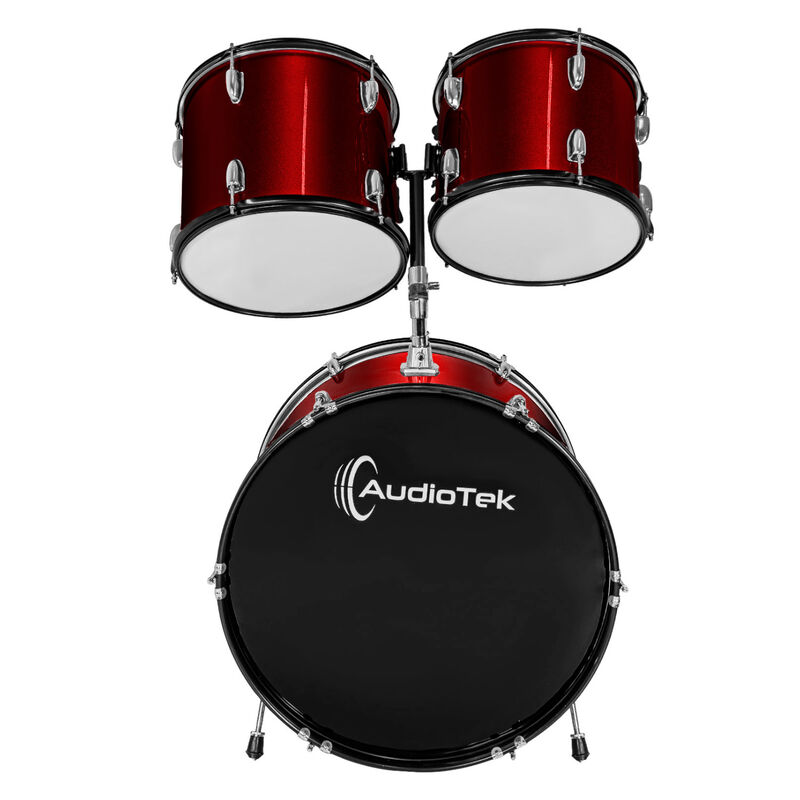 Batería Musical Acústica 5pz Platillos Atriles ... image number null
