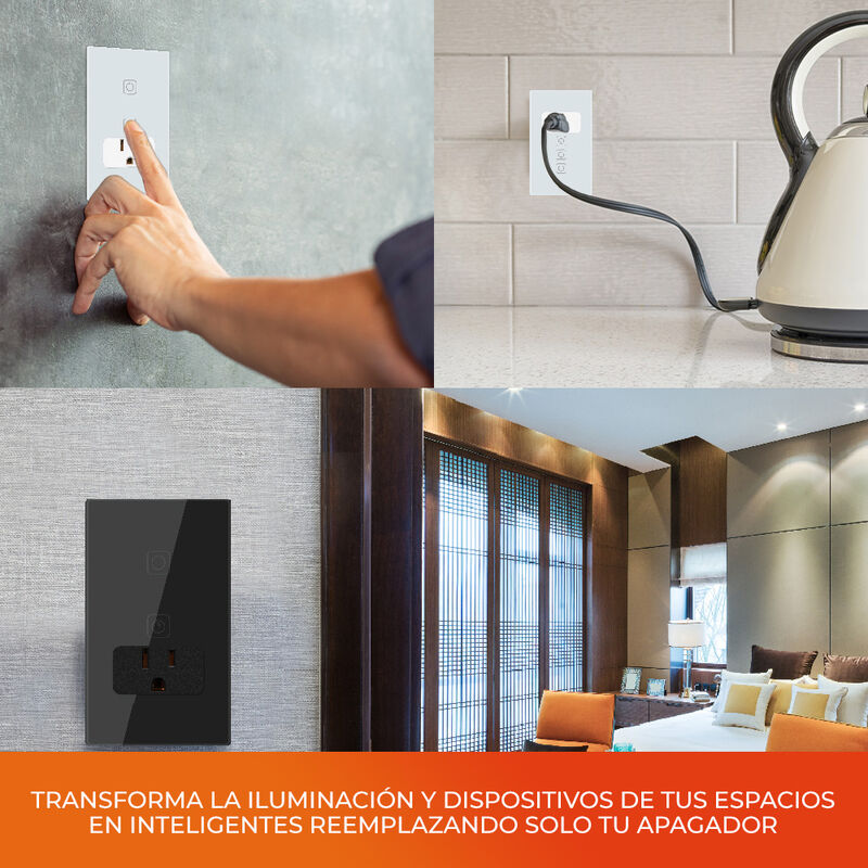 Apagador con Contacto Inteligente WiFi 1 Botón ... image number null