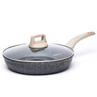 Sart&eacute;n Carote De Granito Antiadherente Con Tapa De Cristal De 20 Cm