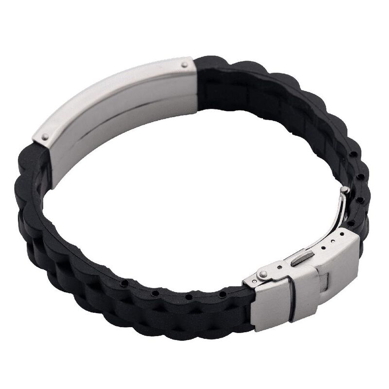 Brazalete Hombre, Pulsera Acero Inoxidable, Reg... image number null